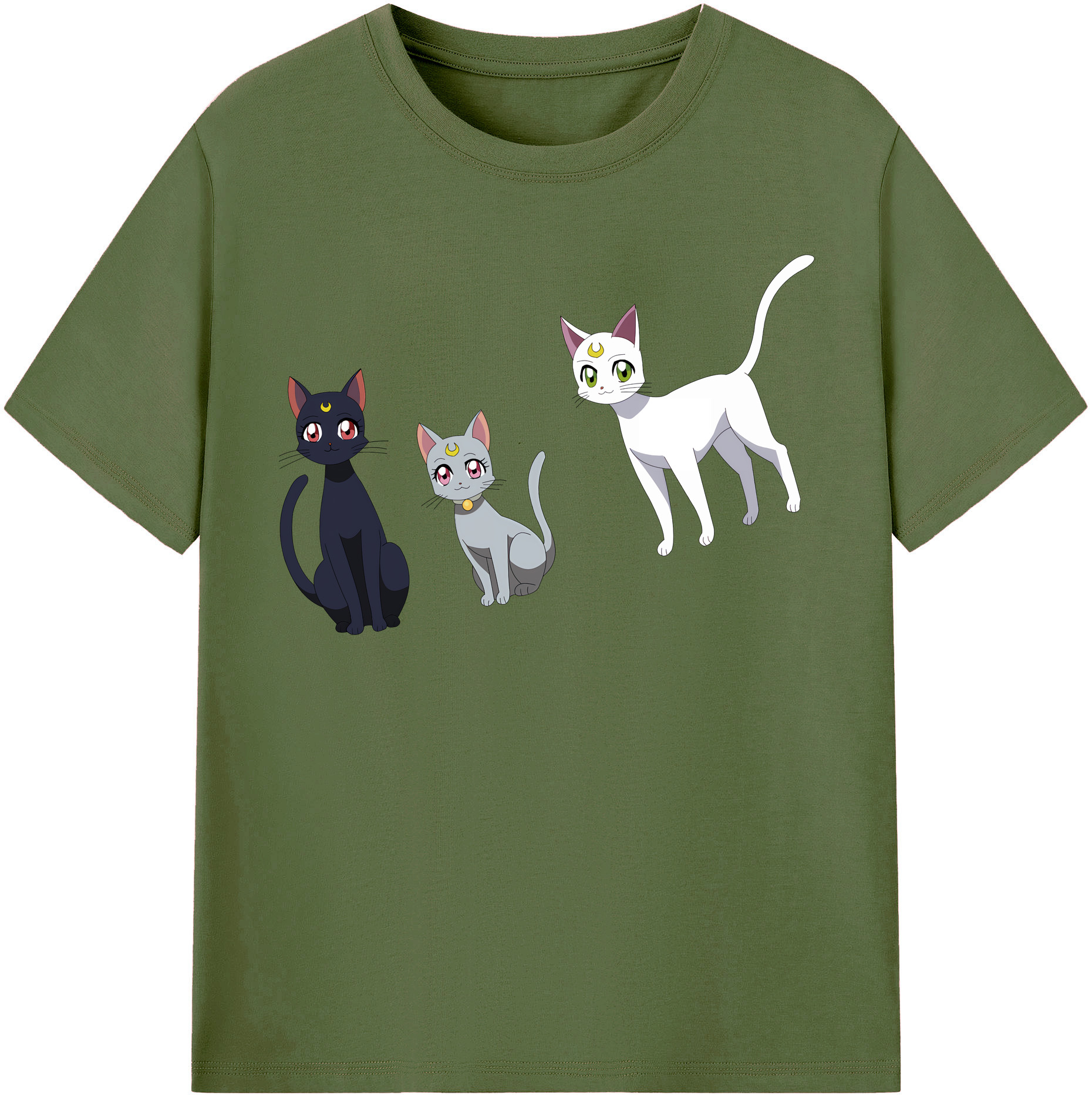 （画像用） 美少女戦士セーラームーン Sailor Moon 綿100％半袖Tシャツ（フロントプリント）
